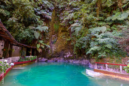 Natural pool of Fuentes Georginas - hot springs around Zunil and Quetzaltenango - Xela, Guatemala © Simon Dannhauer