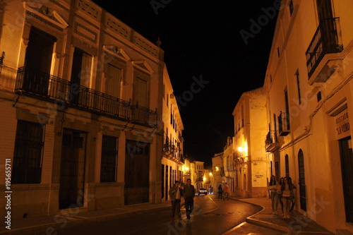 Streets of Ronda in night  Spain