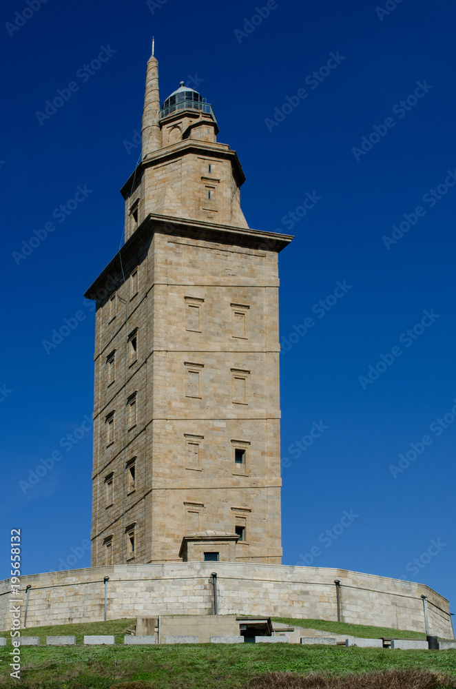 Tower of Hercules in Galicia, Spain. Historical monument.