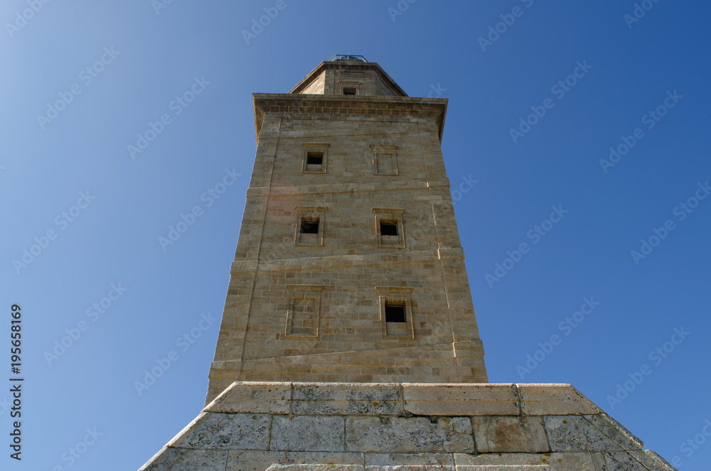 Tower of Hercules in Galicia, Spain. Historical monument.