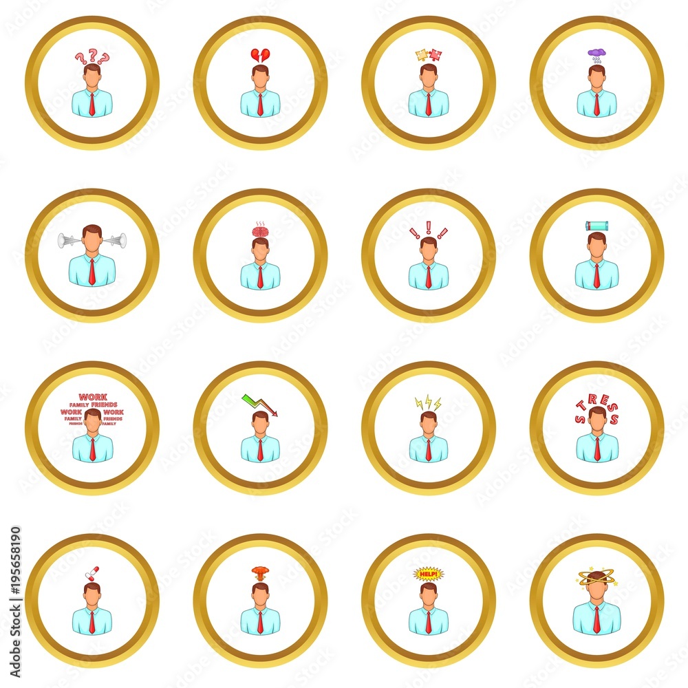 Stress icons circle Stress icons circle