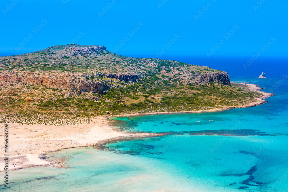 Beautiful summer landscape of the southern coast of the Crete