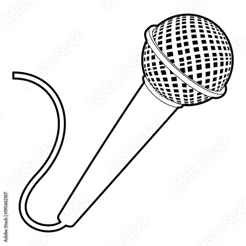 Microphone icon, outline style