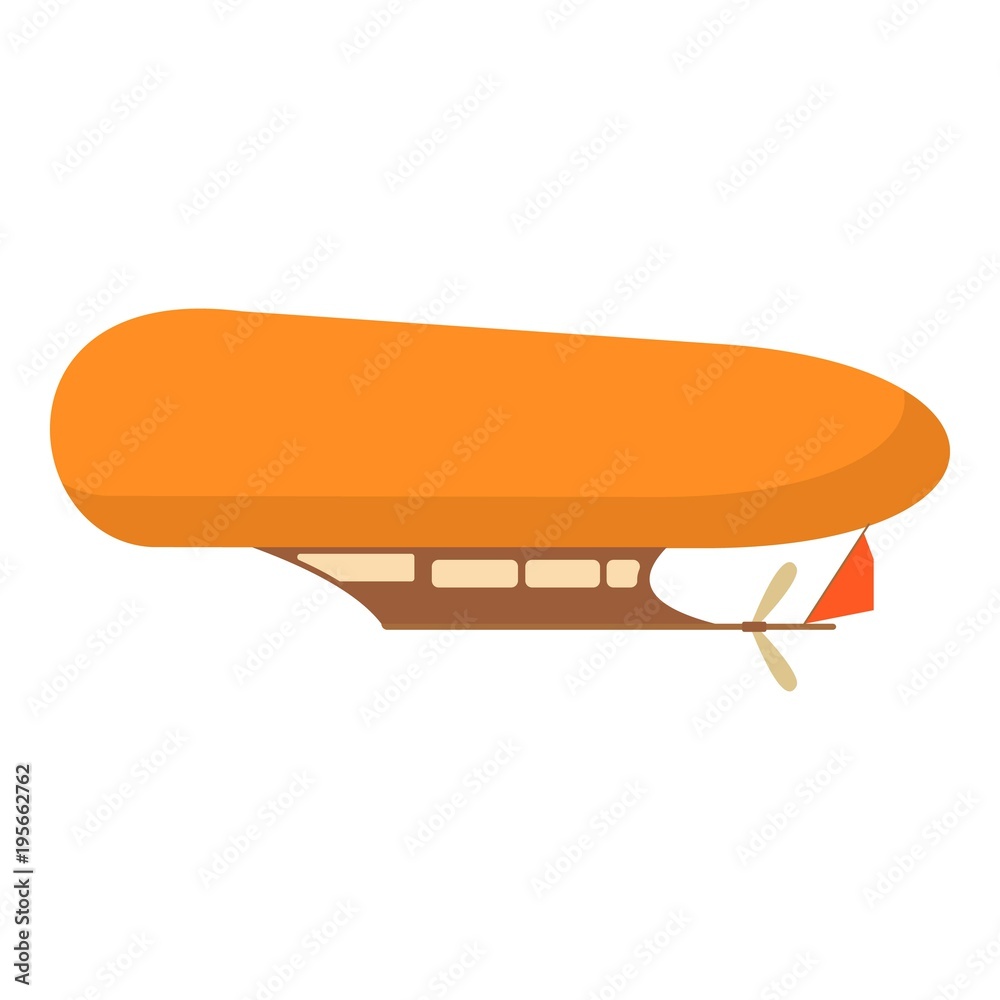 Airship icon, cartoon style Airship icon, cartoon style