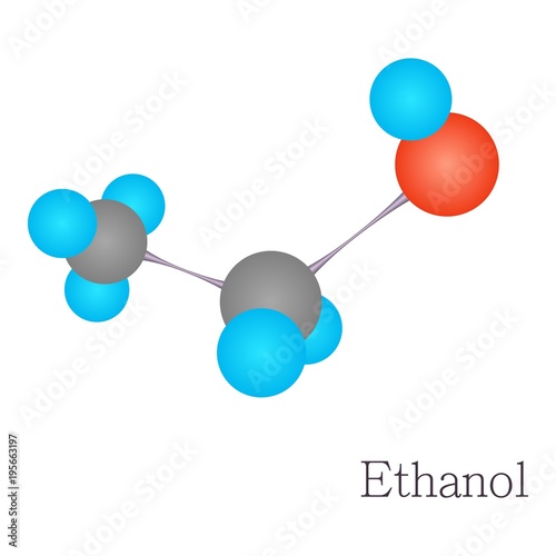 Ethanol 3D molecule chemical science