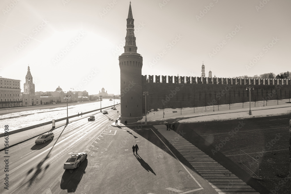 Obraz premium White and black spring Moscow image