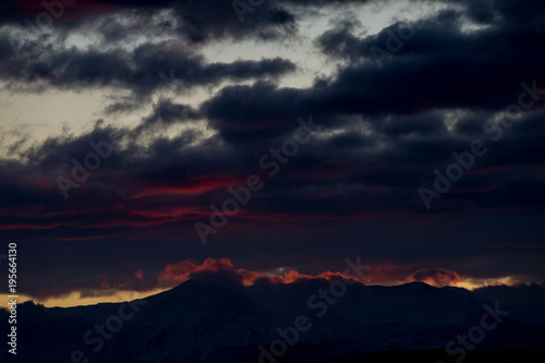 clouds grey pink  sunrise in the spring  for sky background