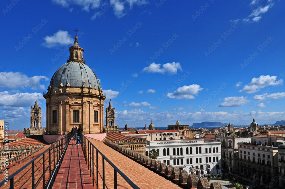 Tetti e cupola della cattedrale di Palermo - Sicilia