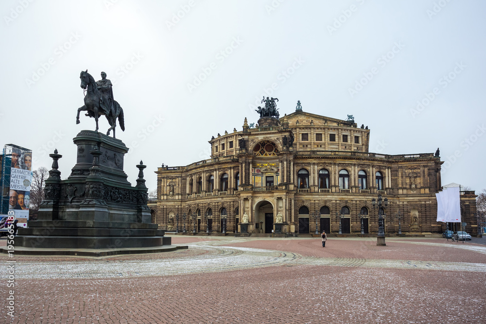 Opera House and monument to King John of Saxony