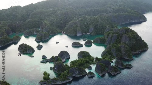 Aerial View of Islands in Penemu, Raja Ampat photo