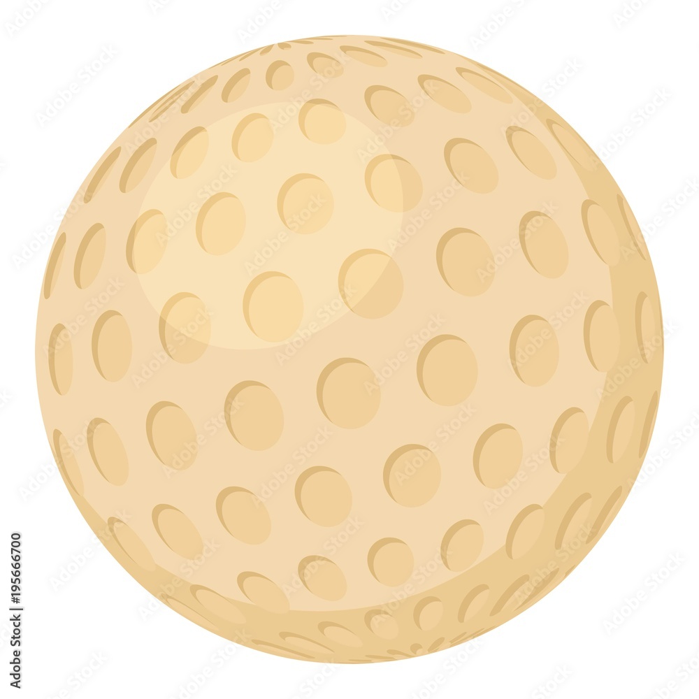 Golf ball icon, cartoon style Golf ball icon, cartoon style