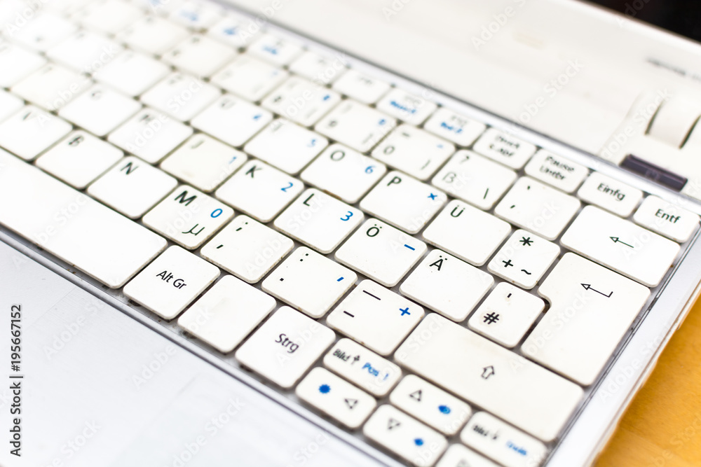 White Laptop Keyboard