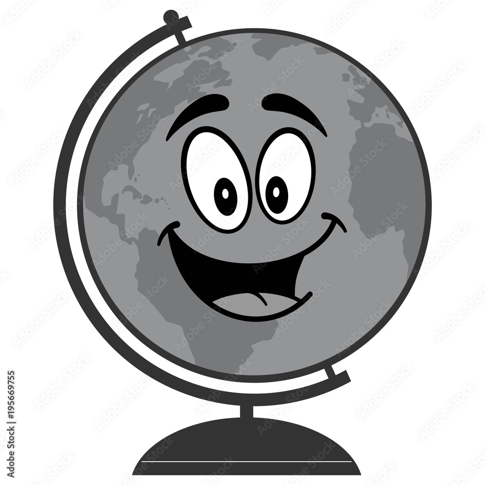Fototapeta premium School Globe Illustration - A vector cartoon illustration of a School Globe mascot concept.