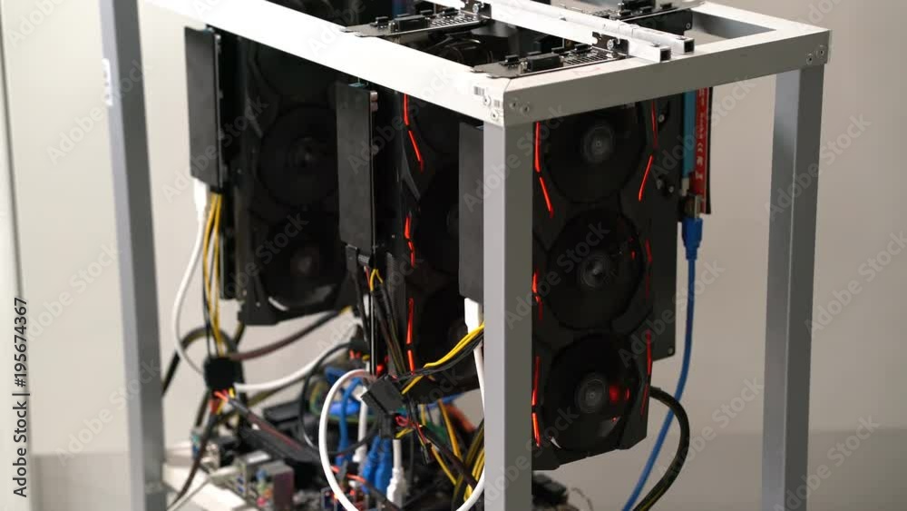 Mine Core Rack open rack for cryptocurrency mining includes graphics cards ...