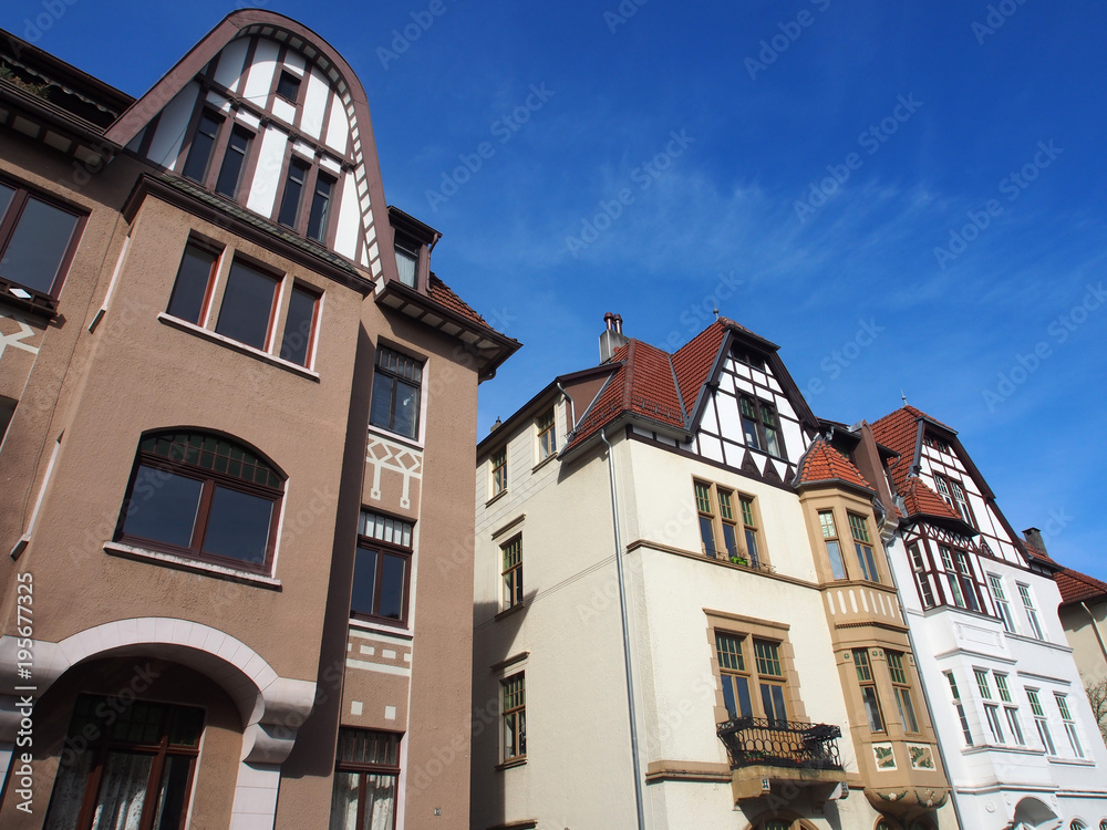 Obraz premium Sanierte Altbaufassaden, Deutschland, NRW