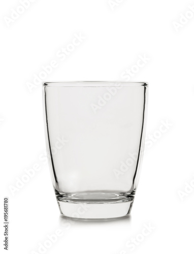 Empty glass isolated on white background.
