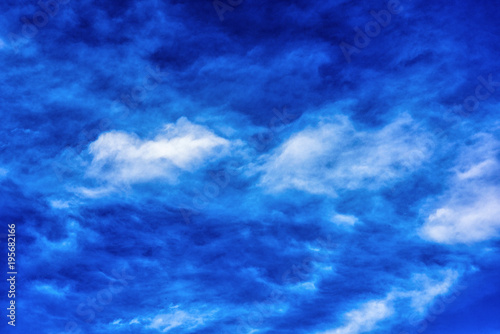 Blue dramatic sky.