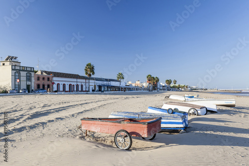  Beach view,Sanlucar de Barrameda,Andalucia.Spain. photo