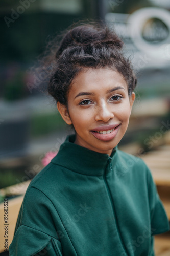 Portrait of cute young female