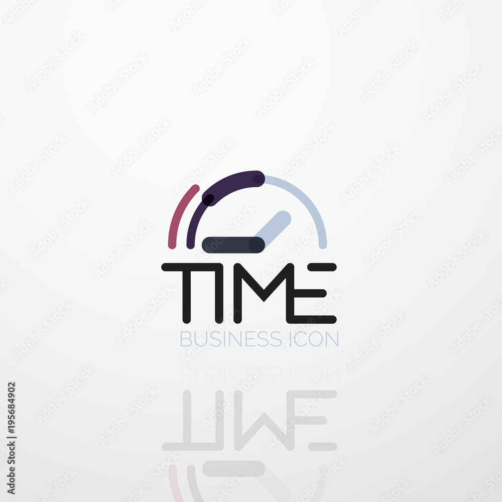 Vector abstract logo idea, time concept or clock business icon Vector abstract logo idea, time concept or clock business icon