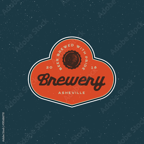 vintage brewery logo. retro styled beer emblem. vector illustration