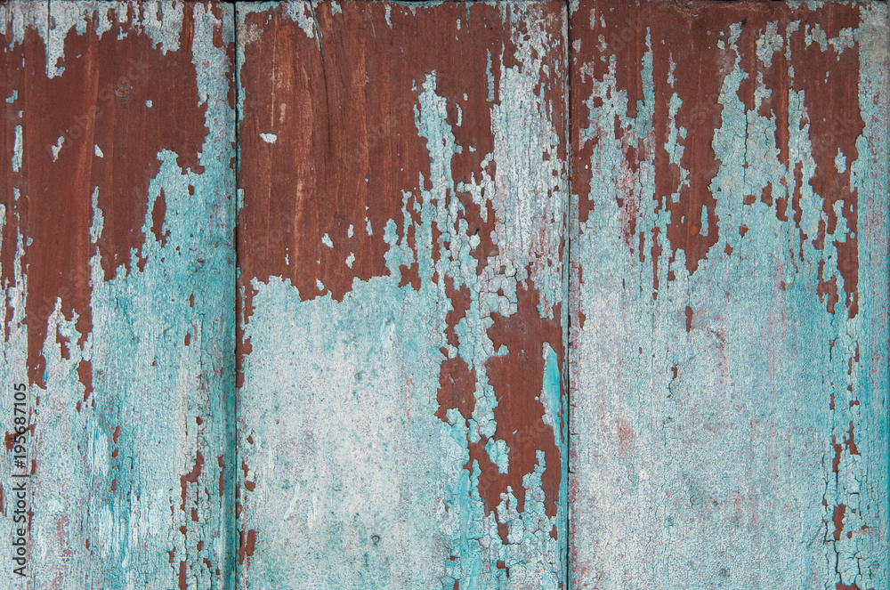 Wooden texture with irradiated old paint