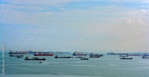 World’s busiest shipping lane - Straits of Malacca and Singapore.