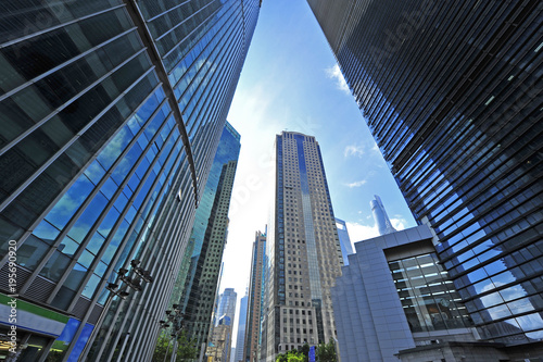 Shanghai world financial center skyscrapers in lujiazui group © qiujusong