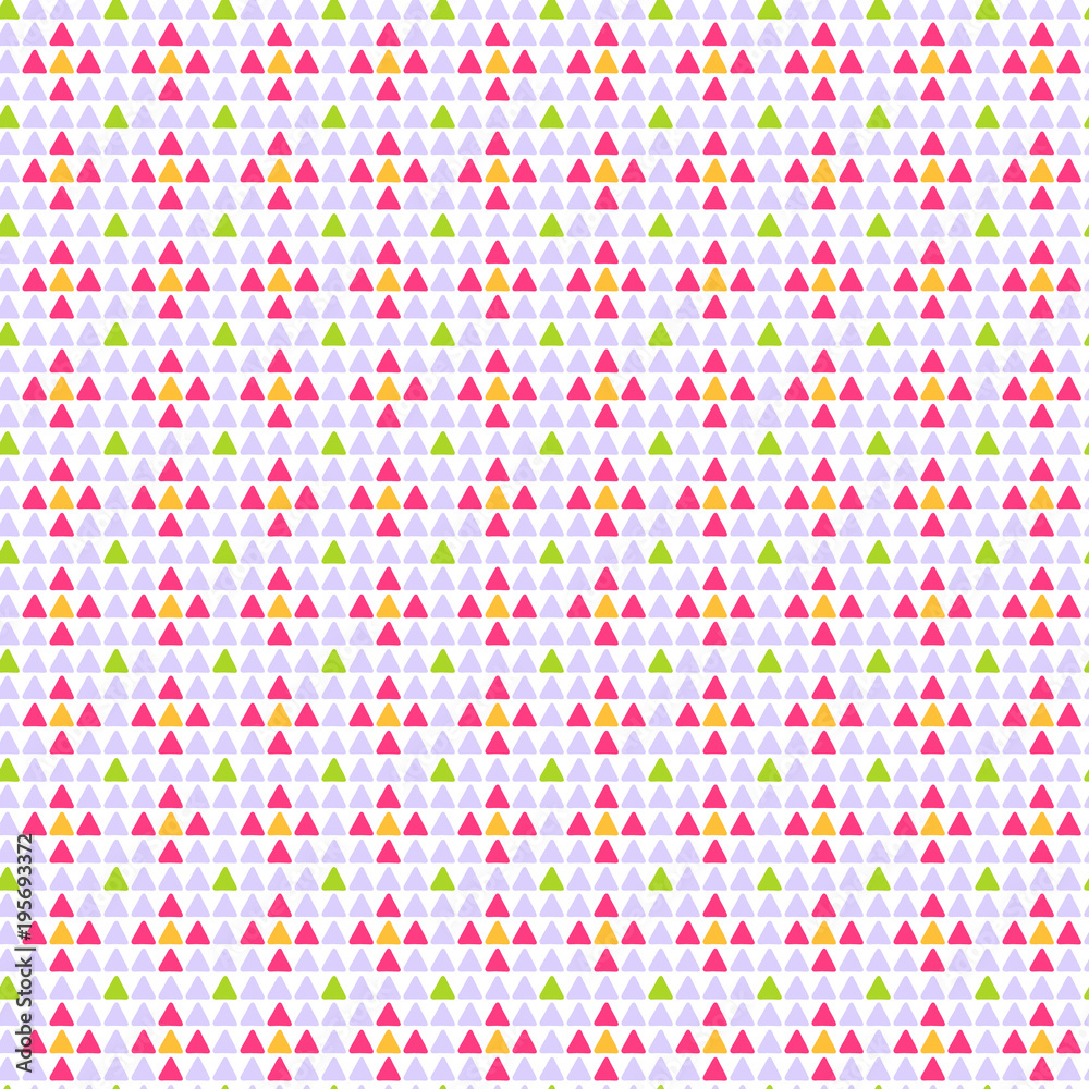Seamless Pattern flower mosaic triangle