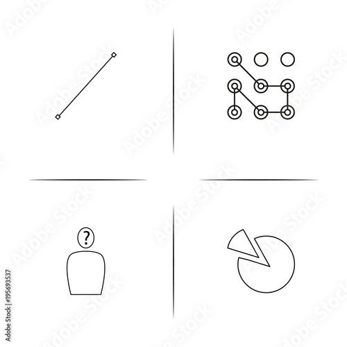 Web And Text simple linear icon set.Simple outline icons