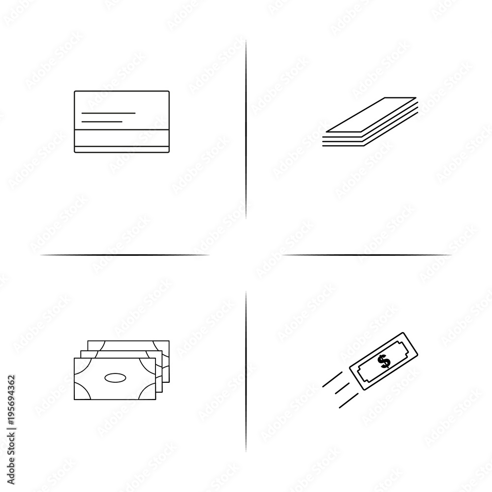 Banking, Finance And Money simple linear icon set.Simple outline icons Banking, Finance And Money simple linear icon set.Simple outline icons