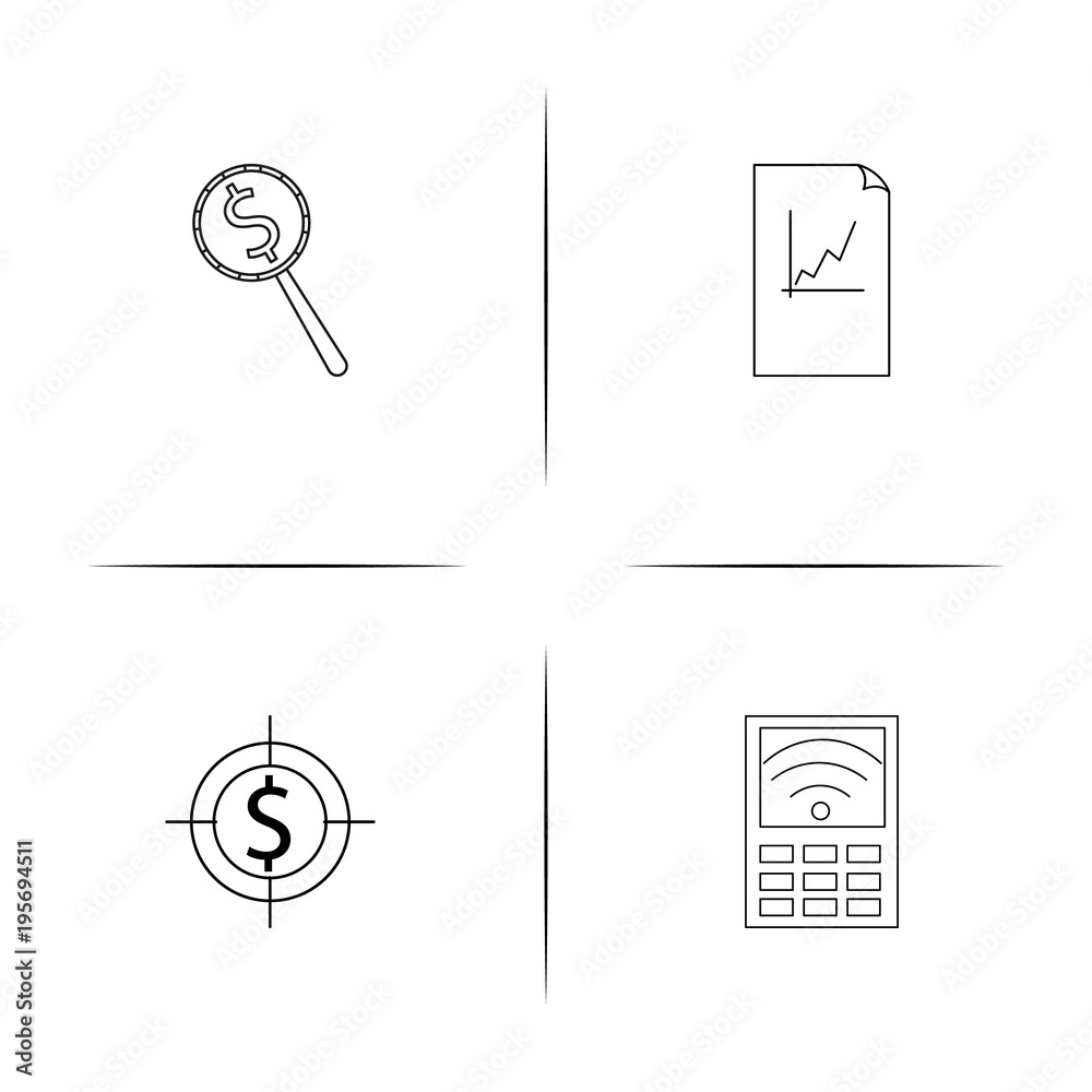 Banking, Finance And Money simple linear icon set.Simple outline icons Banking, Finance And Money simple linear icon set.Simple outline icons