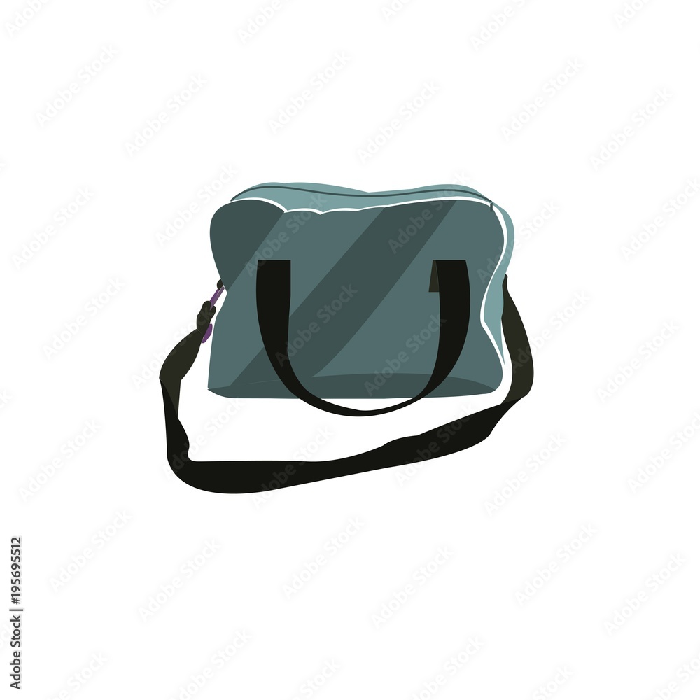 
Blue sports bag with handles on an isolated background