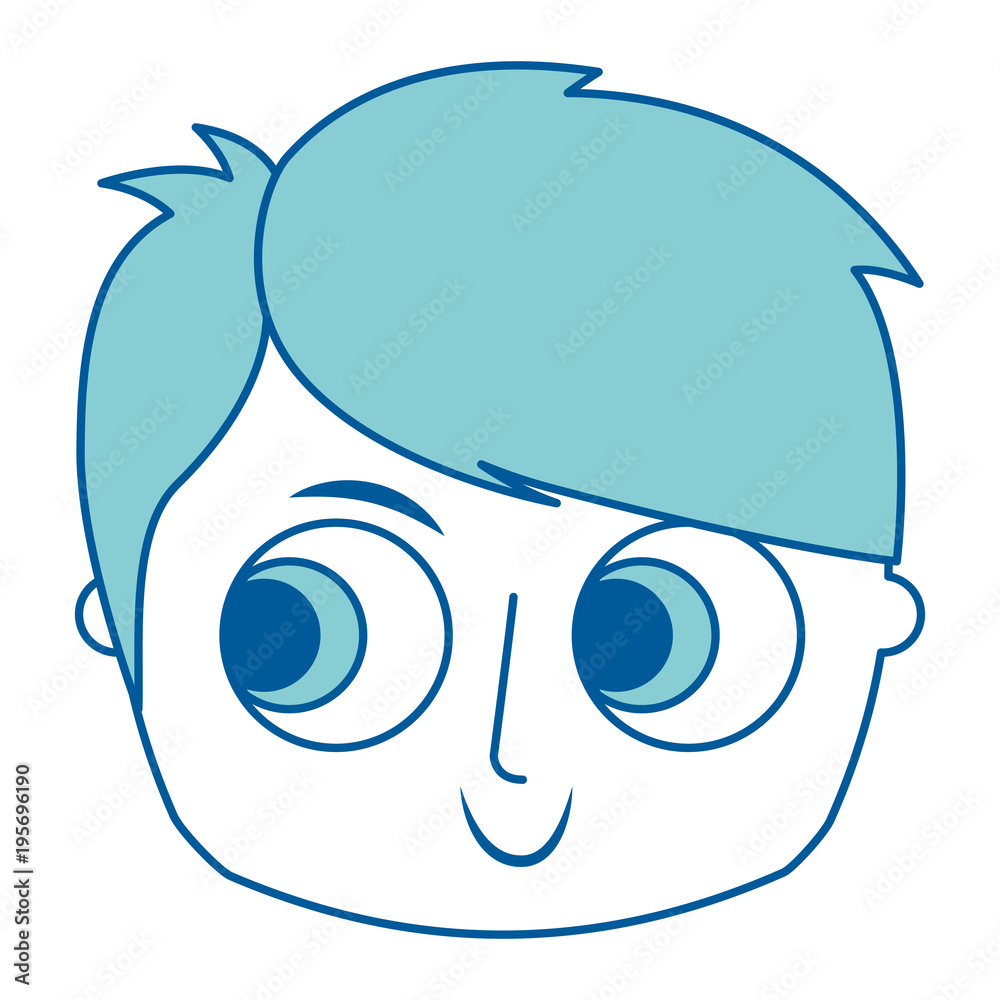 smiling happy face boy male young character vector illustration green image smiling happy face boy male young character vector illustration green image