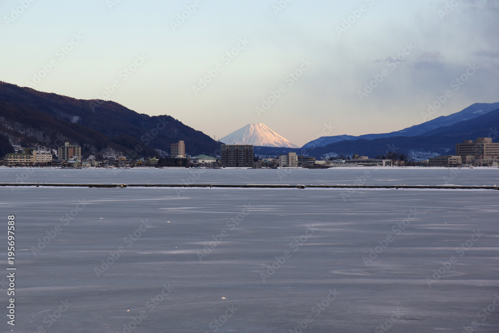 諏訪湖 富士山 K3AP2942