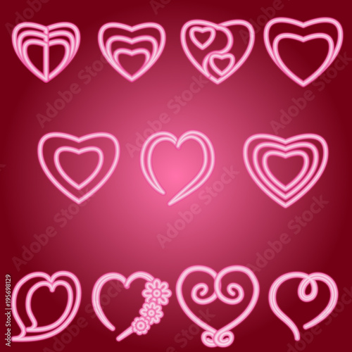 Heart. Set of icons.