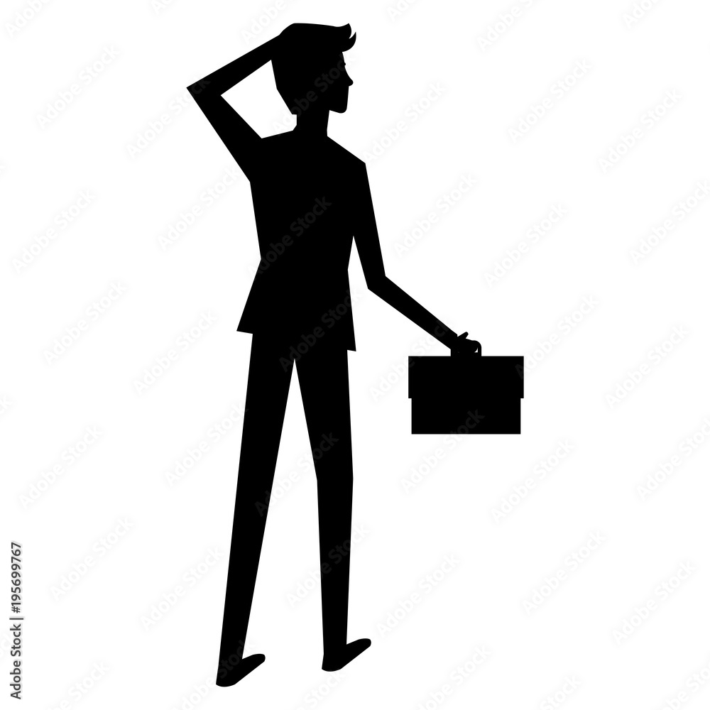 businessman with portfolio avatar character vector illustration design businessman with portfolio avatar character vector illustration design