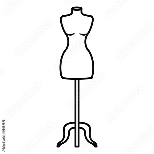 boutique mannequin isolated icon vector illustration design