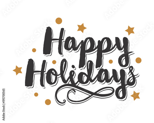 happy holidays icon typography typographic creative writing text image