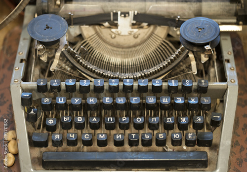 old dusty typewriter