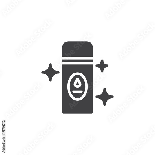Air freshener vector icon. filled flat sign for mobile concept and web design. Freshener aerosol bottle simple solid icon. Symbol, logo illustration.