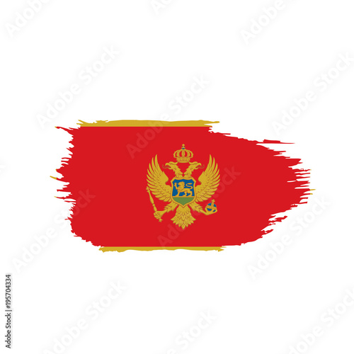 montenegro flag, vector illustration