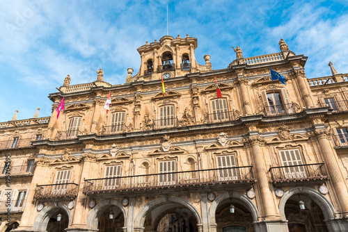 Building at the Plaza Mayor in Salamanca, Spain photo