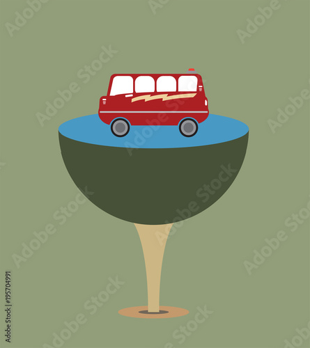 amphibian bus or land and water touring bus
