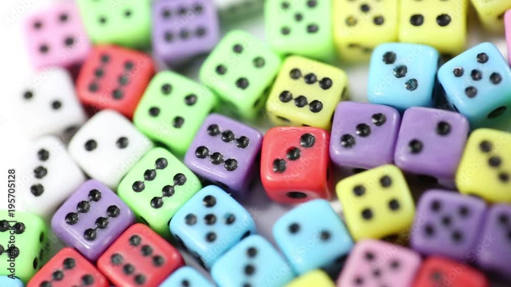 many six-sided dice that move on the horizontal plane many six-sided dice that move on the horizontal plane
