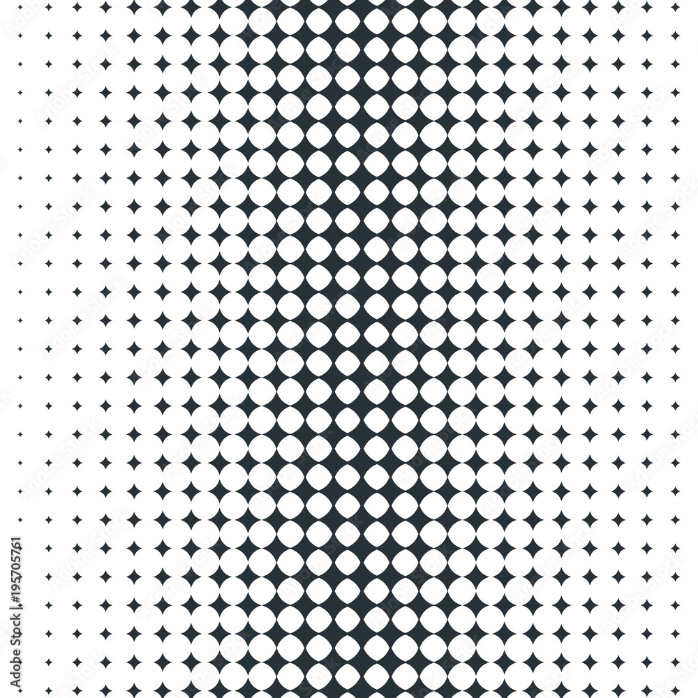 Halftone abstract black background. Flat vector cartoon illustration. Objects isolated on white background.