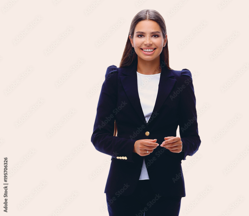 confident business woman walking forward confident business woman walking forward