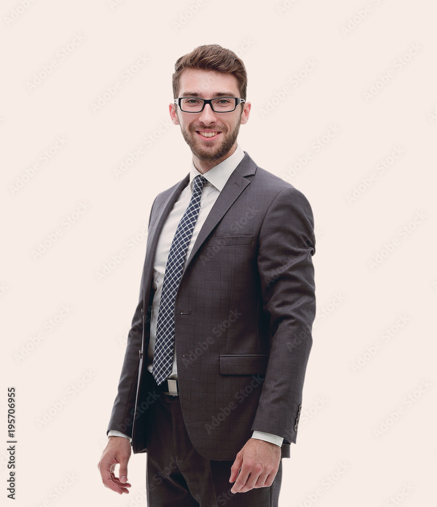 Smiling confident business man. Portrait in full growth Smiling confident business man. Portrait in full growth
