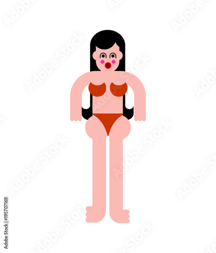 Inflatable sex doll. Inflatable woman. Vector illustration