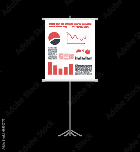 Business Presentation on Roll-up. Template. Charts and diagrams